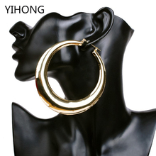 Hot Sale Basketball Wives Smooth Hoop Earrings Gold  Big Round Fashion Earrings for Fashion Women Jewelry 2024 - buy cheap