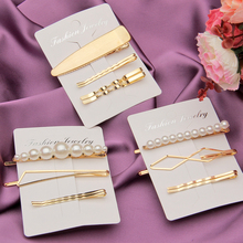 MINHIN New Arrival Metal Pearl Hair Clips for Girls High Quality Gold Barrette Hairpin Set Hair Accessories Party Gift 2024 - buy cheap