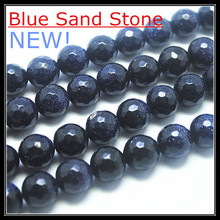 faceted ball shape nature blue sand stone beads accesories for charms bracelet making size 4mm 6mm 8mm 10mm 12mm 2024 - buy cheap