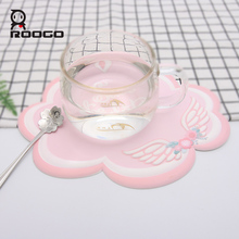 Roogo Cloud Shape Cartoon Silicone Cup Coaster Cute Unicorn Drink Coasters Hot Insulation Pad Home Kitchen Table Decoration Mat 2024 - buy cheap