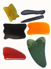 Jade natural guasha placa ferramenta de massagem spa raspador de pedra rosto anti-rugas tratamento corpo cuidados de saúde massagem 2024 - compre barato