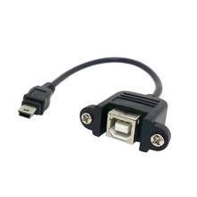 Mini USB 5pin папа к USB B мама Панельное крепление Тип кабеля 20 см с винтами 2024 - купить недорого