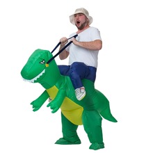 Хэллоуин надувной костюм динозавр T-REX для взрослых детей нарядное платье для вечеринки карнавала удивительные фантазии косплей 2024 - купить недорого