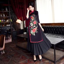 New Arrival Women's Satin Long Cheongsam Fashion Chinese Style Dress Elegant Slim Qipao Vestido Size S M L XL XXL XXXL 23629C 2024 - buy cheap