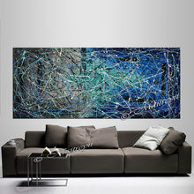 Pintura oleada decorativa grande # estilo gota arte pintura grande abstrata moderna pintura a óleo decorativa grande, frete grátis 2024 - compre barato