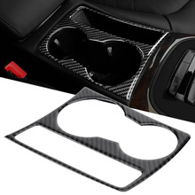 Carbon Fiber Car Center Console Water Cup Holder Panel Cover Trim for Audi A4 B8 A5 2009-2015 car interior decorative accessory 2024 - buy cheap