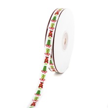 White Color Grosgrain Printed Gift Bows Ribbon 3/8" 10 mm Handmade Gift DIY Crafts Tape 2024 - buy cheap