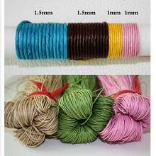 60 meters/lot,1MM diameter Thread Cotton Waxed Cord String Strap Necklace Rope Bead jewelry findings for DIY Bracelet 2024 - buy cheap