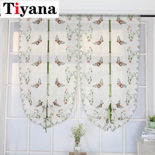 Butterfly Curtain Panel Roman Window Valance Home Kitchen Curtains String Fabric For Yarn Rustic Tulle Curtain Yarn Customize 2 2024 - buy cheap