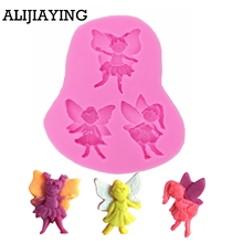 M0128 Flor De Fadas menina Silicone Mold Gumpaste Moldes Dos Doces de Chocolate Argila Fondant Ferramentas de Decoração Do Bolo DIY 2024 - compre barato