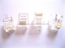 100 Pcs RJ11 6P6C Modular Plug Telefone Conector 2024 - compre barato