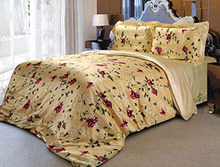 Conjunto de cama de tecido de seda, 4 peças, capa de edredom, lençol, fronha, seda pura macia, cor floral, muitos tamanhos, ls2106 2024 - compre barato