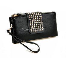 New Arrival /PU Leather /Rivet Sexy Fashion /Designer Bag/ women wallet/ wallets handbags clutches Free Shipping 2024 - buy cheap