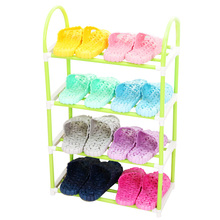 Multi cor de ferro quatro camada sapato rack montagem diy casa simples plástico necessidades diárias da vida prateleira da sapata móveis para casa 2024 - compre barato