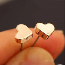 Hot Selling  Stud Earrings Tiny Heart Shaped Studs For Women Lovely Fashion Earings Wholesale 2024 - buy cheap