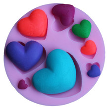 3D Love Heart Shape Decorative Silicone Mold Fondant Cookie Chocolate Mould Candy Cake Pudding DIY Baking Tools 2024 - buy cheap