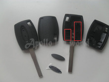 Funda de llave transpondedor para FORD FOCUS (puede instalar CHIP) funda de llavero con LOGO brillante 10 unids/lote 2024 - compra barato