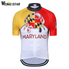 Maryland Flag Short Sleeve Cycling Jersey for Men Bicycle Jersey Pro Team Ciclismo Ropa Green mtb Bike Jersey Cycling Clothing 2024 - buy cheap