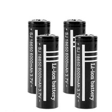 4 unids/lote de baterías recargables de iones de litio de alta calidad, 18650 baterías, 3,7 V, 6000mAh, para linterna, envío gratis 2024 - compra barato