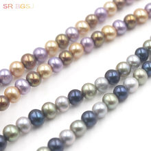 Free Shipping 6-7mm AAA Grade Natural Round Freshwater Loose  Pearl Jewelry Beads Strand 15'' 2024 - buy cheap