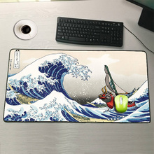 Mairuige Free Shippng Wind Wave 900*400*3mm Laptop Gaming Large Mouse Pad Locking Edge Mousepad Mat for Anime LOL Dota2 CS GO 2024 - buy cheap