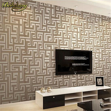 beibehang papel de parede. Modern simple designer non woven wallpaper for walls roll striped motif textured effect living room 2024 - buy cheap