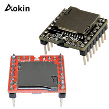 Мини-модуль MP3-плеера для Arduino, TF-карта, u-диск, мини mp3-плеер, аудио, голосовой модуль, плата красного цвета для Arduino DF Play, оптовая продажа 2024 - купить недорого
