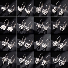 Jisensp Funny Stainless Steel Earrings Butterfly Women Hip Hop Heartbeat Stud Earrings Fashion Jewelry Gift for Friend 2024 - buy cheap