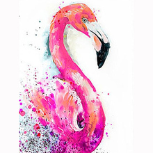 5d diy bordado diamante rosa flamingo pintura diamante ponto de cruz imitação de diamante quadrado completo presente de decoração de mosaico kbl 2024 - compre barato