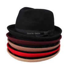 New Fashion Wool Women's Fedora Hat Autumn Winter Panama jazz Trilby Cap 25 2024 - buy cheap