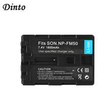 Dinto 1800 мАч NP-FM50 NPFM50 NP FM50 NP-FM55H NPFM55 Батарея цифровой камеры для Sony DSLR A100 DCR-PC101 MVC-CD500 NP FM55 2024 - купить недорого