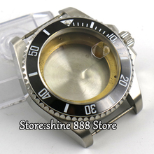 Capa de relógio de aço inoxidável com vidro de safira de 43mm, ajuste para movimento 2824-2836 2024 - compre barato