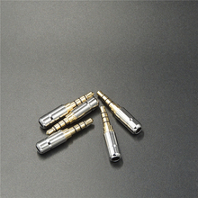 Mini auriculares estéreo chapados en oro de cobre, 3,5mm, 4 polos, Audio de reparación macho, Conector de soldadura de enchufe con Clip 2024 - compra barato