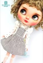 1PCS Blyth clothes fashion coffee plaid strap dress for 28-30cm Blyth Azone 1/6 doll accessories 2024 - buy cheap