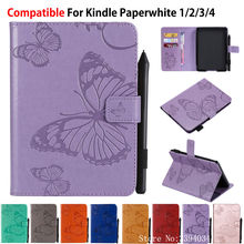 Case for Amazon Kindle Paperwhite 1 2 3 4 2015 2017 Cover for funda kindle paperwhite 2018 10th butterfly Embossed Pattern Funda 2024 - buy cheap