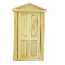 HOT SALE  1/12 Dollhouse Miniature Exterior Inward-Open Wood Door with Steeple top 2024 - buy cheap