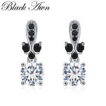 [BLACK AWN] Pure 925 Sterling Silver Jewelry Boucle D'oreille Engagement Stud Earrings for Women Fine Jewelry I143 2024 - buy cheap