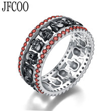 Black Skull Ring Women's Red Crystal  Party Rings skull Wedding Valentine's Day jewelry Dropshipping 2024 - buy cheap