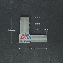 6mm * 8mm cotovelo que reduz o tubo do conector do aquário marceneiro material pp plástico montagem tanque de peixes companhia aérea 2024 - compre barato