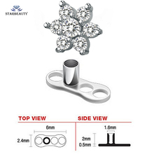 Flower Micro Dermal Anchor Skin Piercing Jewelry Surgical Titanium Surface Piercing Sex Body Jewelry Retainers Hide it Jewelry 2024 - buy cheap