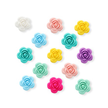 30/60/100 pcs Rose Silicone Beads Teething Necklace Nursing Toy Accessories Newborn Teething Silicone Teethers 2024 - buy cheap