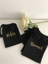 personalized name Bridesmaid wedding Party Survival Hangover Kit jewelry muslin gift Bags Bachelorette hen bridal shower favors 2024 - buy cheap