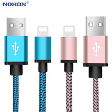 NOHON For iPhone Cable Data USB Cable For iPhone Xs Max XR X 8 7 6 s 6s Plus 5 5s SE 2.1A Nylon Cell Phone Charger Charging Cord 2024 - buy cheap