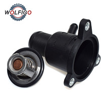 WOLFIGO Coolant Thermostat & Housing For Renault Clio II Kangoo Laguna Megane Logan Scenic 8200772985 7700101179 8200561420 2024 - buy cheap