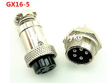 Free Shipping 5pair Male & Female Diameter 16mm Wire Panel Connector GX16 5P GX16-5 M16 circular connector Socket Plug 2024 - buy cheap