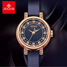 Julius Women Quartz Wrist watches Luxury Crystal Leather Strap Ladies    Bracelet Watch Female Clock Dress Birthday Gift 2024 - buy cheap