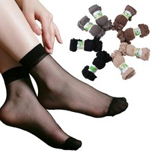 10 pair /lot Women Socks Fashion Silk Female Short Socks Shiny Harajuku Soft Ladies Funny Socks Transparent Elastic Hosiery 2024 - buy cheap