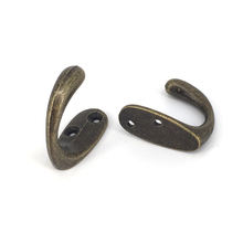 2PCS 15*34*33MM Antique Bronze Robe Hook Hanger Closet Furniture Cabinet Ambry Hanging Hook Classic Coat Hook Rack DIY 2024 - buy cheap