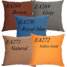 EA268 EA269 EA270 EA271 EA272 Twill Yellow Blue Gray Brown 100% A grade Cotton Canvas Cushion Cover Pillow Case 2024 - buy cheap