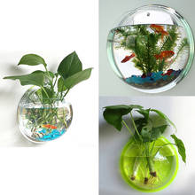 Transparent/Mirror Fish Art Creative Wall Mounted Plant Bubble Aquarium Home Decoration mirror Fish Tank Aquarium 2024 - buy cheap